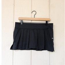Nike Dri-FIT Black Micro Mini Tennis Golf Skort Skirt Womens L