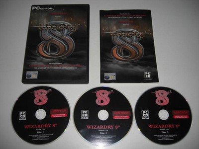 WIZARDRY 8 Stück CD Rom Original VIII Release mit Handbuch RPG - SCHNELLER VERSAND