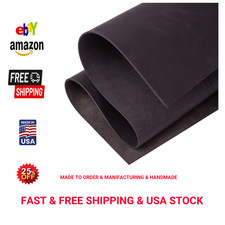Leather Sheets 6x12 Inches Premium Crazy Horse Genuine Black Cowhide Thick for