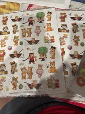 Lot Of 8 Sheets VTG Current Inc Stickers Butterflies, Smiley, Bears 2 each