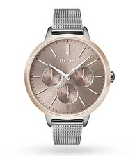 HUGO BOSS WATCH WOMENS SYMPHONY 1502423 STAINLESS STEEL MILANESE STRAP GENUINE