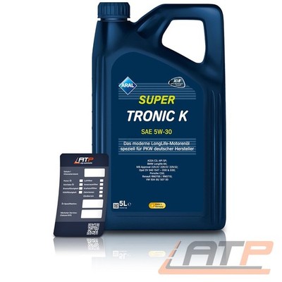 ARAL 5 L LITER SUPERTRONIC SUPER TRONIC K 5W-30 MOTOR-ÖL MOTOREN-ÖL