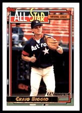 Craig Biggio 1992 Topps #393 Houston Astros MLB READ FREE SHIPPING AutographDen