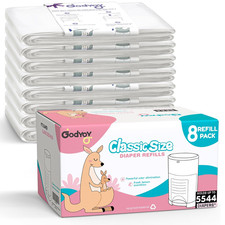 Refills Compatible with DEKOR Classic Diaper Pail Refill Bags 8 Pack Super Pow