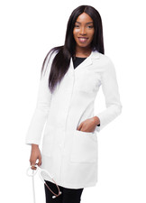 "Adar Women's Medical Uniform Lapel Collar 5 Pockets Slim-Fit Lab Coat - 36"""