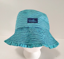 UV Skinz Reversible Blue / Pineapple Bucket Hat Kids Sz 7 UPF Sun Protection
