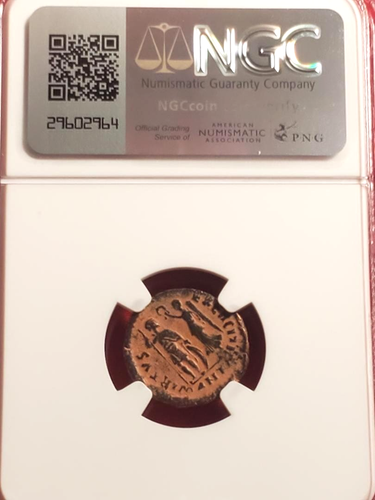WESTERN ROMAN EMPIRE. Honorius, AD 393-423. Æ3 Nummus, NGC Certified *947* - Picture 4 of 10
