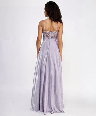 grey fitted bridesmaid dresses Elegant A-Line Maxi Chiffon Plus Size Bridesmaid Dress For A Flawless Fit COCOMELODY CB0777, Princess Blue main image 1
