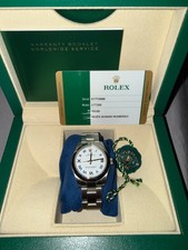 Rolex Oyster Perpetual 31 mm Steel White Roman Dial Automatic Watch 177200