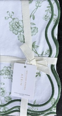 Williams-Sonoma Aerin Scalloped Floral Napkins Set/4