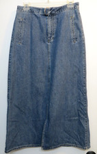 Liz Claiborne Lizwear Jean Skirt Womens 8 Long Straight Pencil Modesty Retro