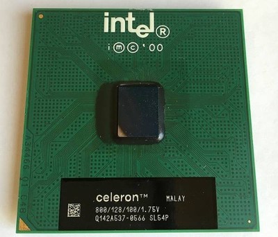 Intel Sl54P 800/128/100/1.75V Cpu Celeron 1Ghz Tested Working