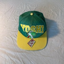 Nintendo Super Mario Yoshi Snapback Hat Green Yellow Bioworld Adjustable Cap