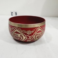 5&rdquo; Red Brass Buddhist Meditation Singing Bowl 2nd Sacral Chakra Swadhistana