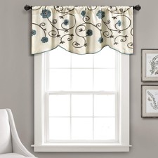 Lush Decor Royal Garden Valance Floral Window Kitchen Curtain Single , 42  W x