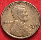 1938-S Lincoln Wheat Cent Penny F-VF Details San Francisco Mint  JC1192
