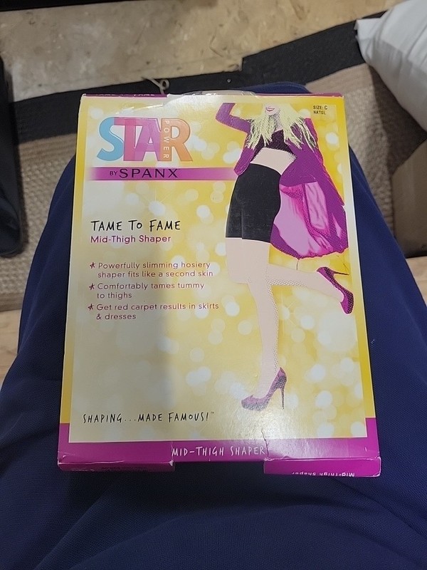 NEW Star Power by Spanx Tame To Fame Mid-Thigh Shaper Natural Glam Sz C 2169