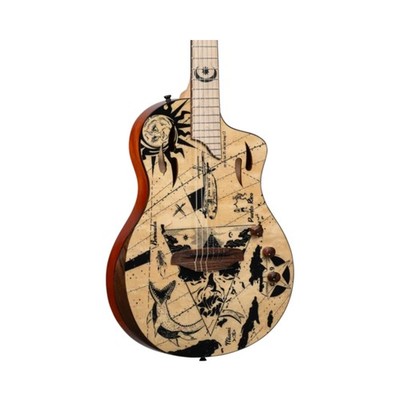 Ortega Tourplayer Thinline Acoustic-Electric Classical Guitar, Solid Spruce Top