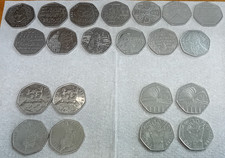 50p Coin Set Job Lot Paddington Beatrix Potter Tom Kitten Public Libraries