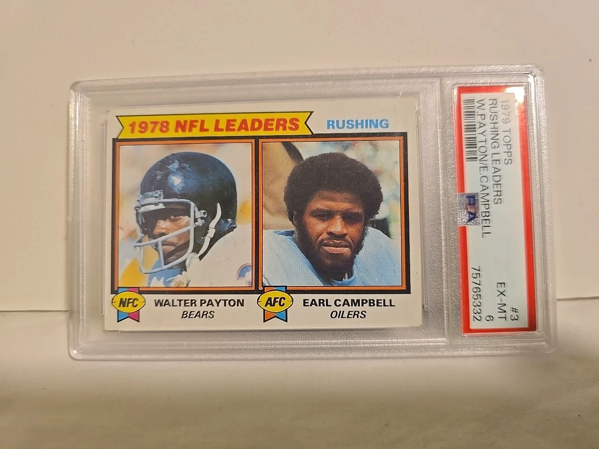 Carte Recrue Earl Campbell Houston Oilers 1979 Topps #390 - Signée, Gradée PSA Authentic