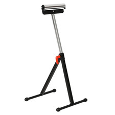 HOMCOM Woodworking Metal Roller Stand Wood Work Rest Adjustable Support