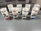 Vintage Anchor Hocking Antique Classic Auto Cars Drinking Glasses Set Of 8