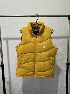 YVES SAINT LAURENT YSL WOOMEN S PUFFER VEST JACKET YELLOW SLEEVELESS Size S-M