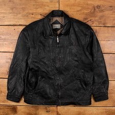 Vintage Puma Lederjacke M Automantel schwarz