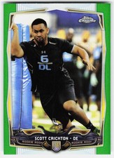 2014 Topps Chrome Green Refractor Scott Crichton Rookie #176 Vikings RC