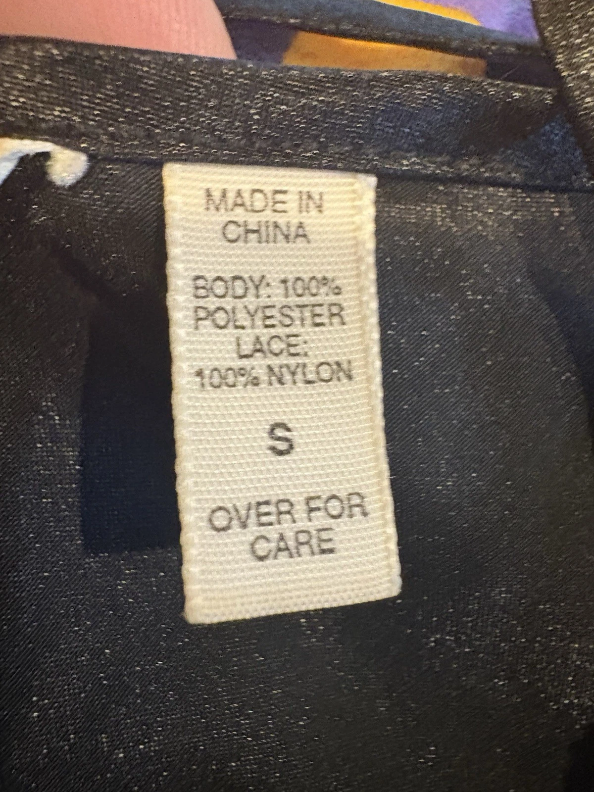 UNDERCOVER Mini abito slip vintage Y2K Victorias Secret piccolo raso nero con bordo in pizzo