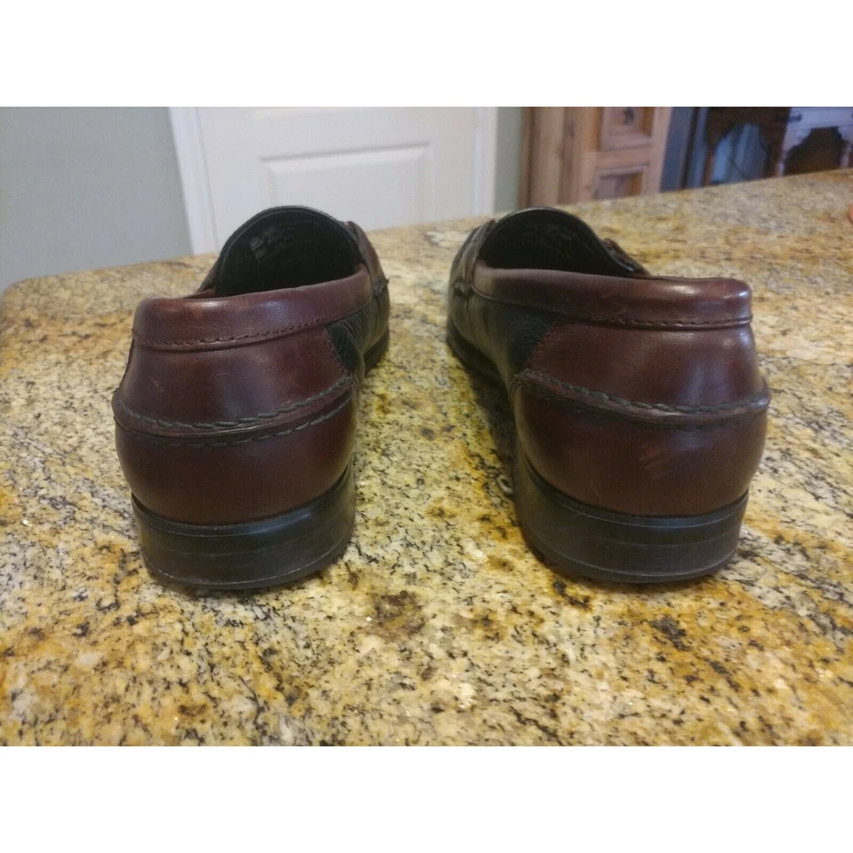 Bert Pulitzer Mocassim Borla Masculino 9.5 Cordovan/Preto Vestido Keltie Sapatos Casuais - Imagem 4 de 4