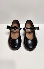 Bloch Techno Tap Black Bow Strap Belted Tap Dance Shoe Size 7 1/2 M YOUTH