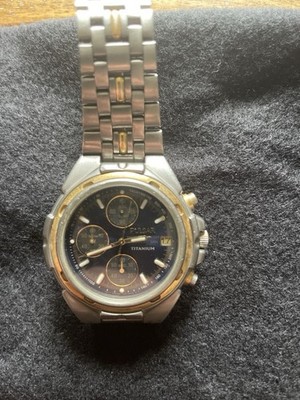 Pulsar Herren Titan Chronograph Tachymeter Armbanduhr V657-8000