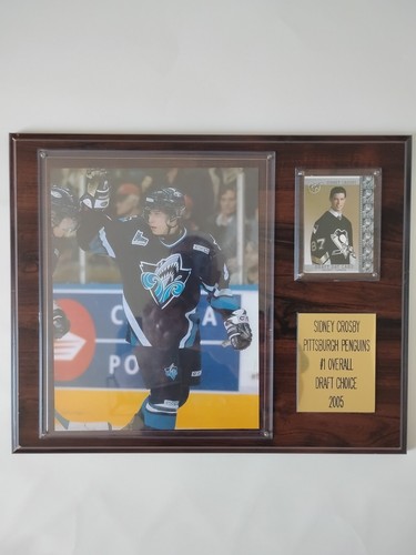 Sidney Crosby 2005 #1 Draft Pick Plaque With Draft Day Card Memorabilia