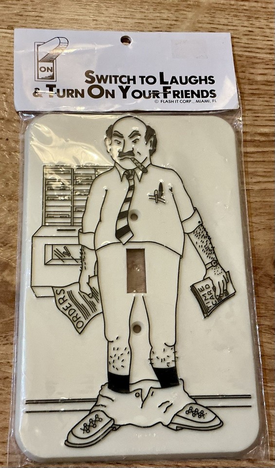 A genuine 1970s novelty gag gadget from BOSS Flash It Corp. — the kind of wonderfully absurd vintage kitsch that stopped being made decades ago.