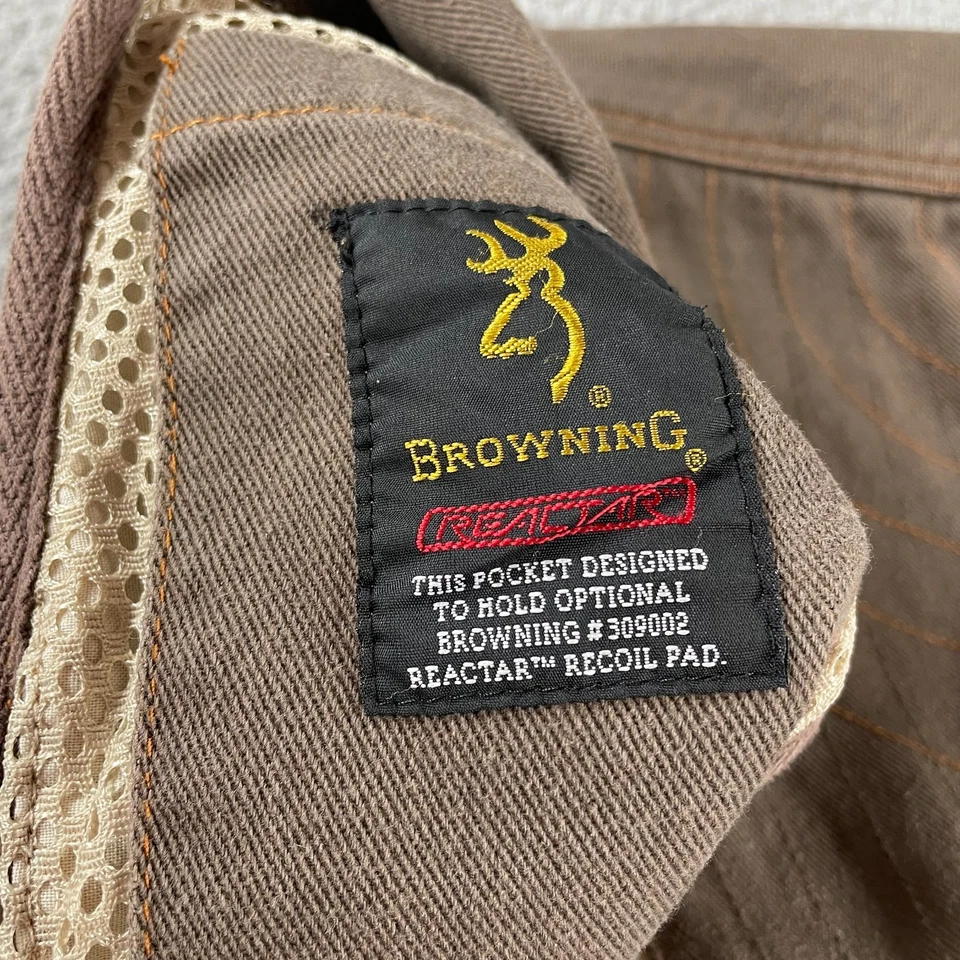 Browning Rhett Mesh Shooting Vest Brown Tan Skeet Trap Clay Pigeon Size XL - Image 4 of 4