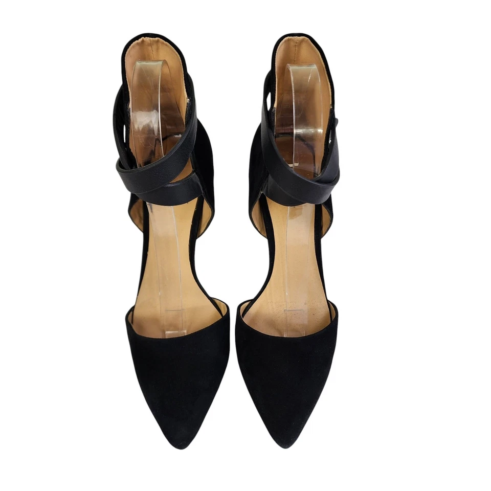 Joes джинсы женщин Laney каблуки размер 7 черная замша кожи лодыжки надежном классический сексуальный - Изображение 3 из 4