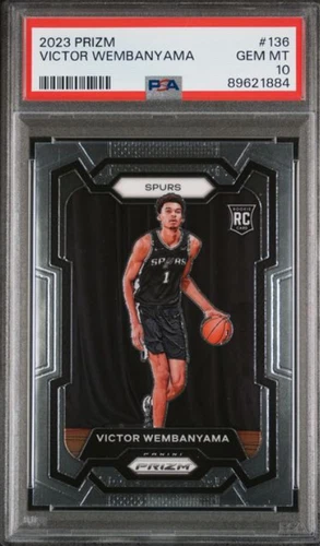 2023-24 Panini Prizm - Victor Wembanyama #136 (RC) SA Spurs PSA 10 GEM MINT!