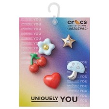 CROCS Jibbitz  Puffy Metals 5 Pack Shoe Charms NWT