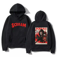 2 sides hoodie halloween 2024, Scream VI Ghostface Hoodie, Classic Simple hoodie