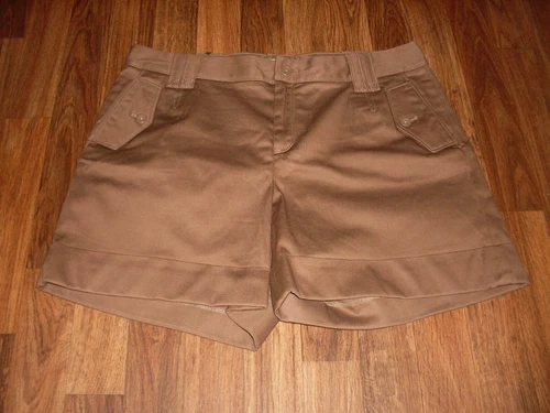 WOMENS BANANA REPUBLIC MARTIN FIT STRETCH CASUAL SHORTS SIZE 10 FLAP POCKETS