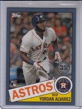 2020 Topps Series 1 Yordan Alvarez Blue Parallel 1985 35th Anniversary Astros RC