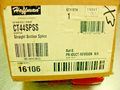 Hoffman CT44SPSS Hoffman Straight Section Splice 16106 Stainless Steel nib 4 x 4