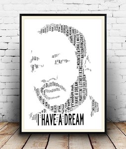 Martin Luther King 4 I Have A Dream Speech Spelled Out In Poster Wall Art Ebay