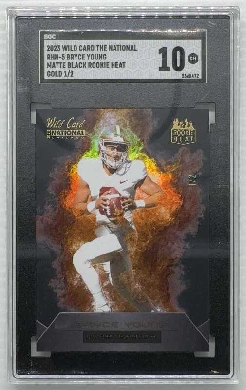 Bryce Young Wild Card National Matte Black Rookie Heat #RHN5 Purple