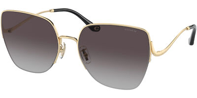 Coach Women's Shiny Light Gold Square Semi-Rimless Sunglasses HC7156D-90053C-60