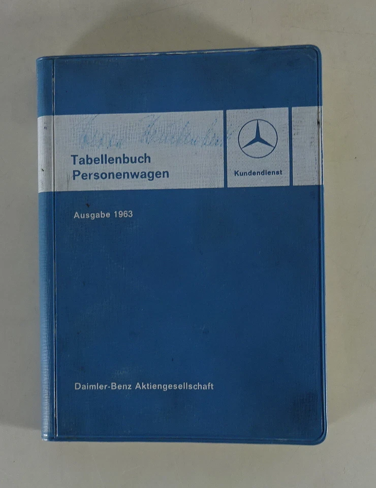 Libro de Tablas Mercedes Benz 190Sl / W111+ W112+ Coupé Cabrio, W189 R198-1963 - Imagen 1 de 1