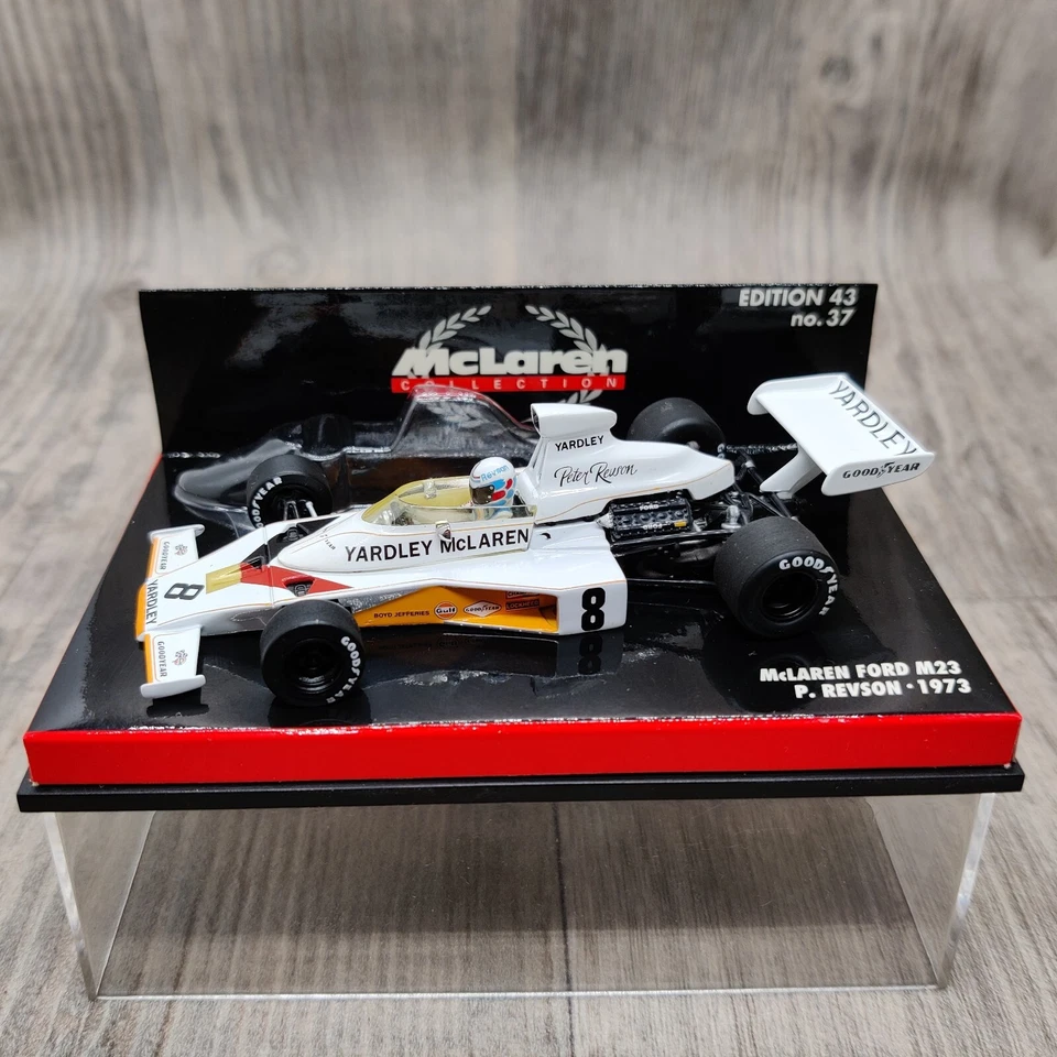 VOITURE MINICHAMPS MCLAREN FORD M23 P.REVSON 1973 EDITION 43 N°37 1:43 EN BOITE - Photo 3/4