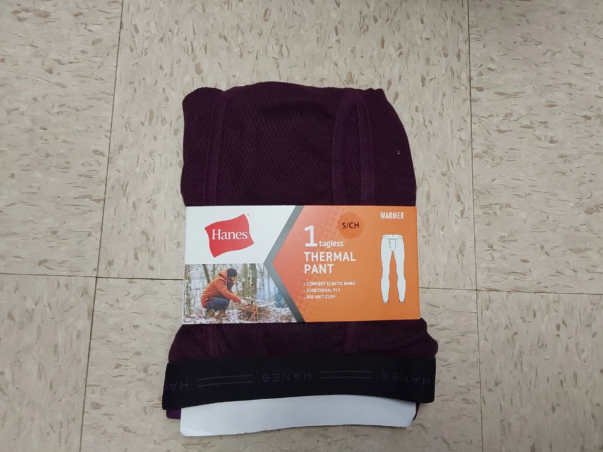 Pigiama Uomo Hanes Termico In Maglia Waffle – Pantalone Nero/Rosso – Taglia S