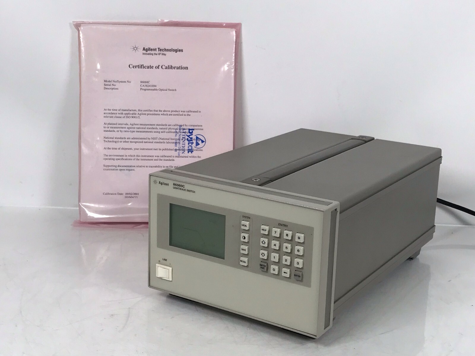 AGILENT 86060C LIGHTWAVE SWITCH OPT 001,012,051,109,208